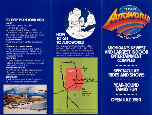 AutoWorld (Six Flags AutoWorld) - Old Brochure Front (newer photo)